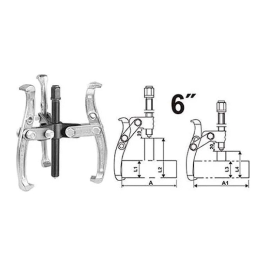 Съёмник трёхлапый INGCO HGP08036 6"