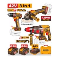 Набор аккумуляторных инструментов INGCO COSLI260681 42 В 3 шт