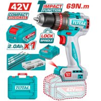 Компактный аккумуляторный шуруповерт TOTAL TIDLI426981 42В