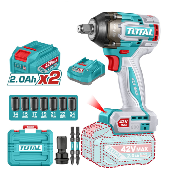 Аккумуляторный гайковерт TOTAL TIWLI42602 42В 0